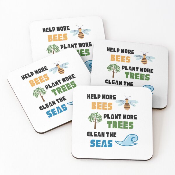 Item preview, Help More Bees Plant More Trees Clean The Seas designed and sold by momsnpops.