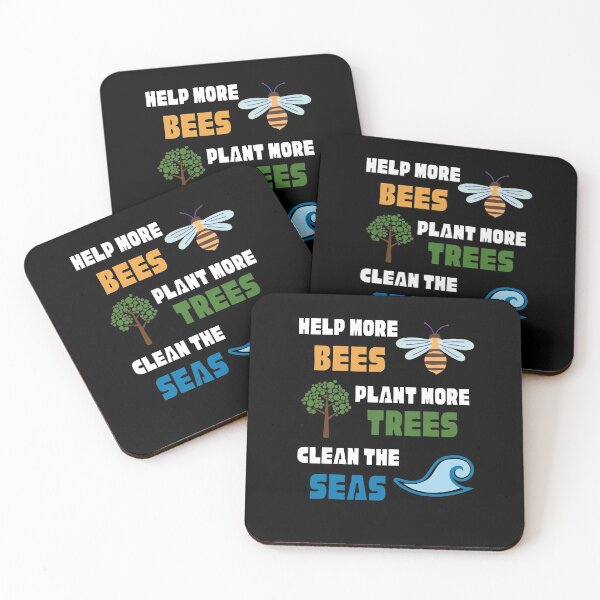 Item preview, Help More Bees Plant More Trees Clean The Seas designed and sold by momsnpops.