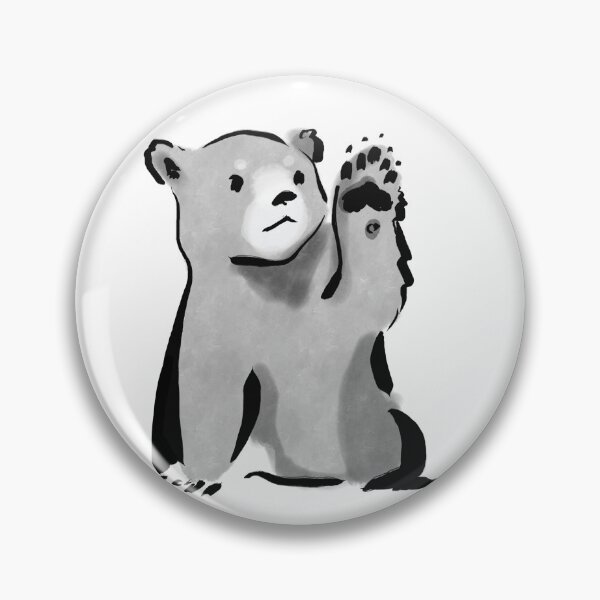 Artikelvorschau, Little Bear Cub Brushwork Aquarell entworfen und verkauft von AcuteLines.