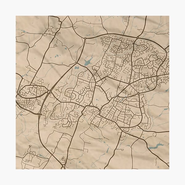 Item preview, Horsham Sepia Map designed and sold by CPTVDesign.