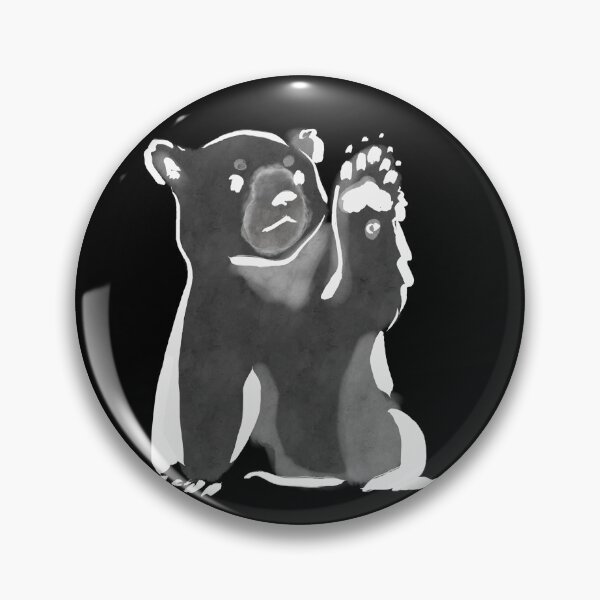 Artikelvorschau, Little Bear Cub Brushwork Aquarell - Weiß entworfen und verkauft von AcuteLines.