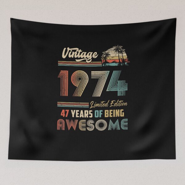 Item preview, Vintage 1974 47th Birthday Gift Men Women 47 Years Old designed and sold by DanielleNicolet.