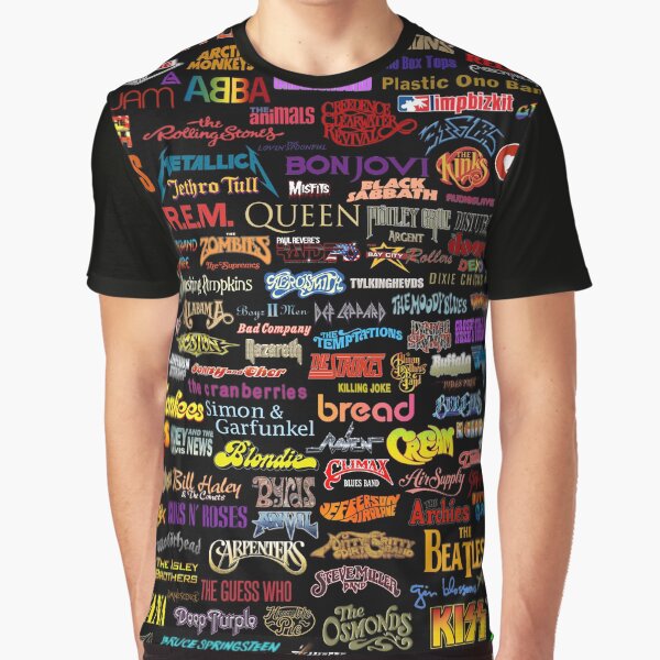 Rock Bands Graphic T-Shirt