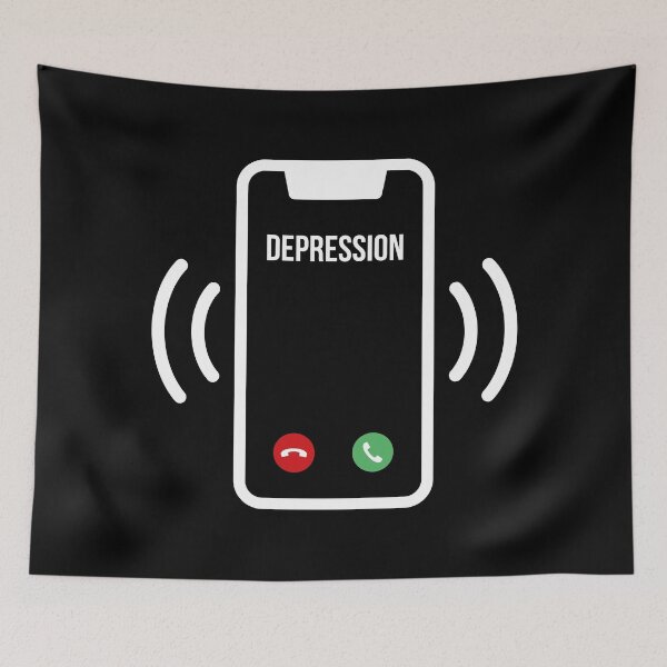 Item preview, Phone Call From Depression (White) designed and sold by FilipeFerreira.