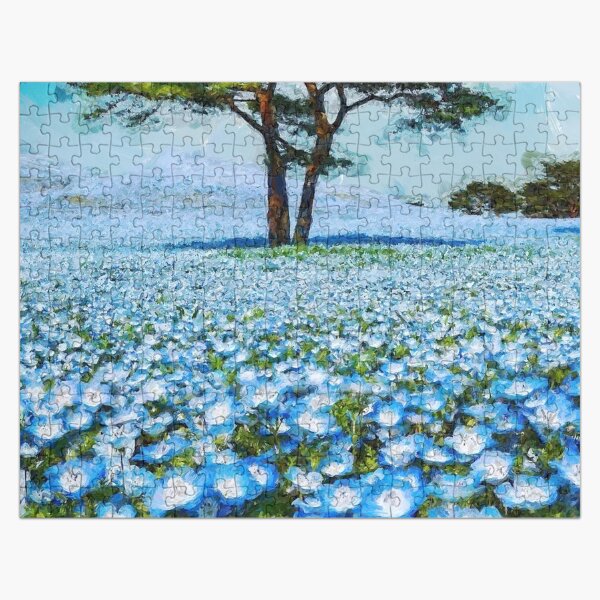 Artikel-Vorschau von Felder mit blauen Mohnblüten, Blumenlandschaft, Kunstdruck von Jeanpaul Ferro, designt und verkauft von Jéanpaul  Ferro.