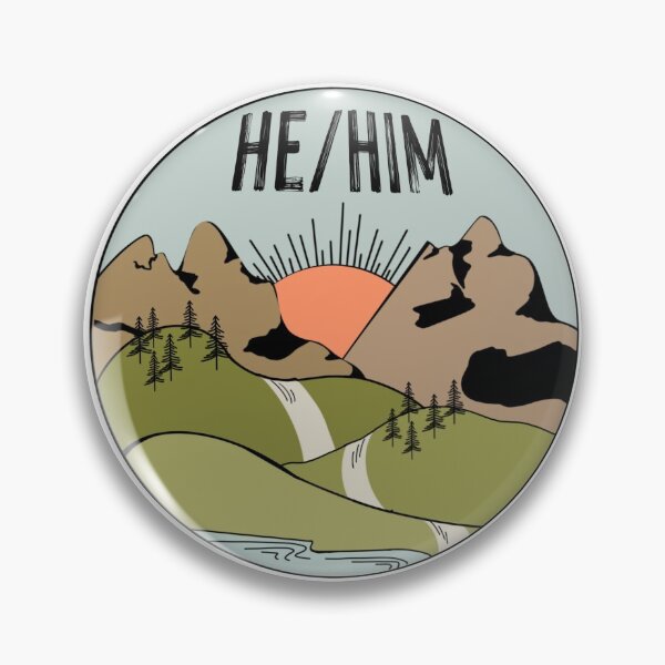 Item preview, He/ Him adventurecore pronoun tag  designed and sold by katgwoods.
