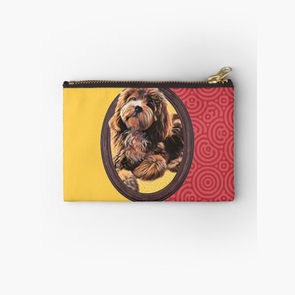 Item preview, Labradoodle in a frame on colorful graphic background art and design designed and sold by forziati design.