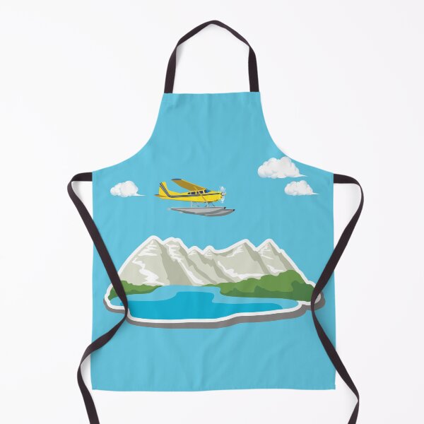 Item preview, Seaplane Flying Over Mountains designed and sold by DontGiveaShirt.