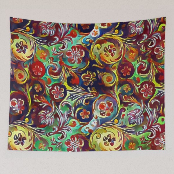 Item preview, Colourful Flower Pattern designed and sold by ClassicalAnime.