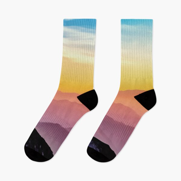 Item preview, Photograph of blue sky, pink mountains, with smooth swirl effect. Mesmerizing colors and lines. Looking out over the mountain tops with a beautiful sky and cloud formation. designed and sold by Orianah.