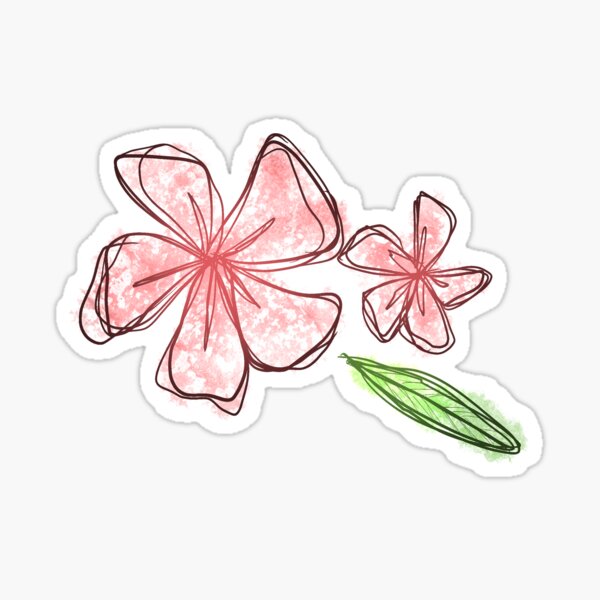 Botanical Trio - Pink and Green Sticker