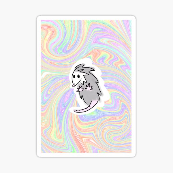 Groovy Psychedelic Possum Sticker
