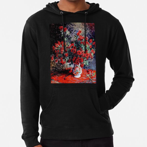 Claude Monet | Chrysanthemums | Monet Floral Fine Art Lightweight Hoodie