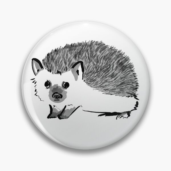 Artikelvorschau, Wer bist du? Odd Little Hedgehog Brushwork Aquarell entworfen und verkauft von AcuteLines.