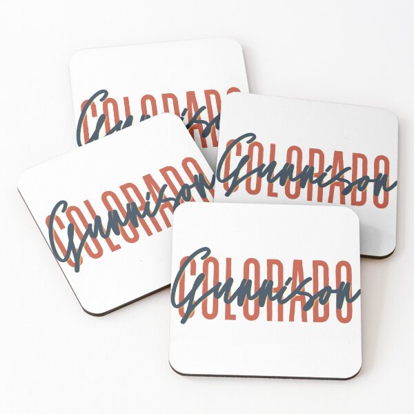 Item preview, Gunnison Colorado // Script Design // State Flag Colors designed and sold by KylieBeth Designs.