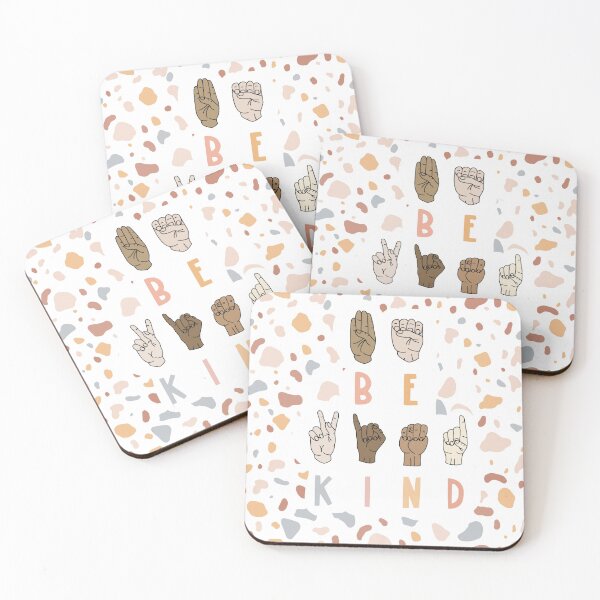 Item preview, Be Kind ASL Pattern Print designed and sold by Daily Bloom Art.