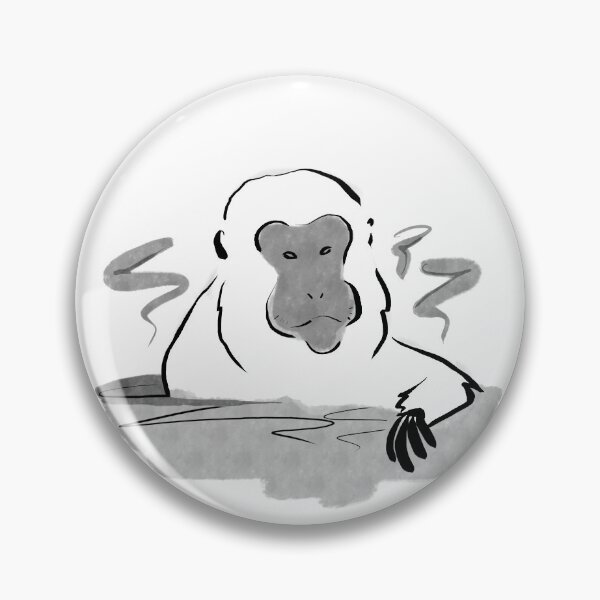 Artikelvorschau, Japanischer Makaken im Hot Spring Brushwork Style entworfen und verkauft von AcuteLines.