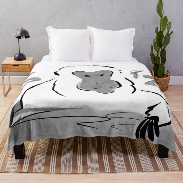 Item preview, Japanese Macaque in Hot Spring Brushwork Style designed and sold by AcuteLines.