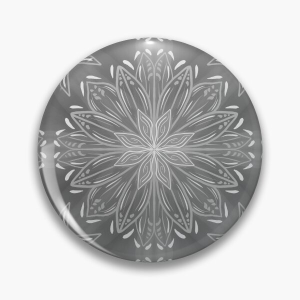 Item preview, Patrón de Mandala de estrellas abstractas grises designed and sold by Lozzie Eliza Designs.