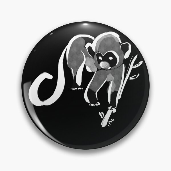 Item preview, Little Squirrel Monkey in Brushwork Style - White designed and sold by AcuteLines.