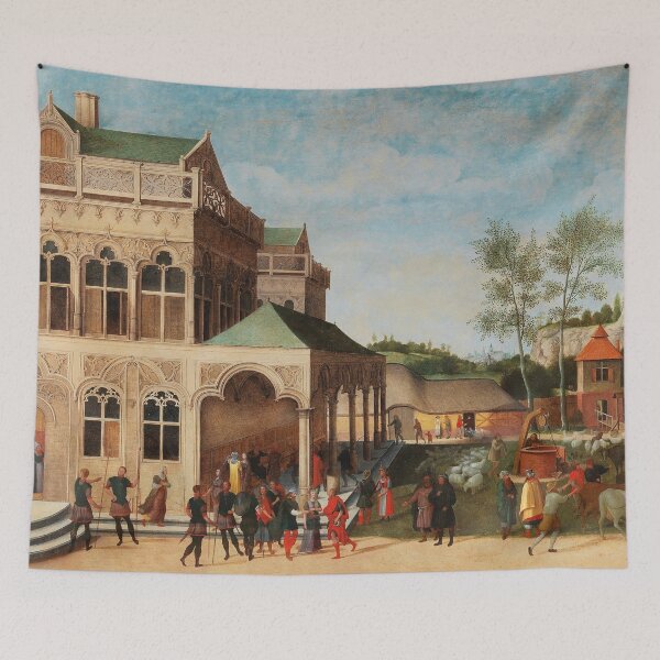 Item preview, Abel Grimmer, 1620 -  An elegant loggia with the Proposal of Isaac to Rebecca  designed and sold by VISIBLECREATION.