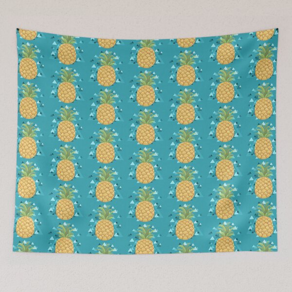 Item preview, Pinapple Fruit in Blue background designed and sold by Khotekmei.