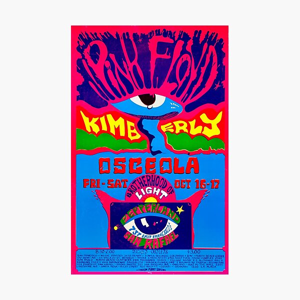 Pink Floyd Concert Poster Brotherhood Of Light Pepperland San