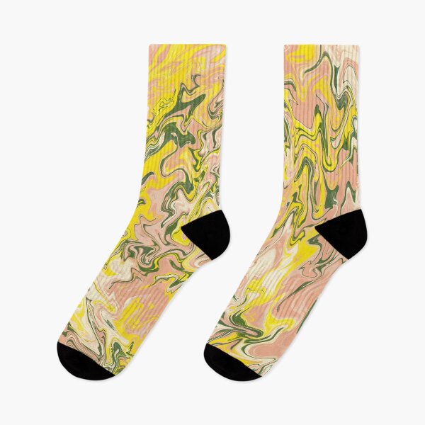 Item preview, Peach and Lemon Sorbet Dream Vibes Swirl Liquid Abstract Art designed and sold by yourguyjohn.