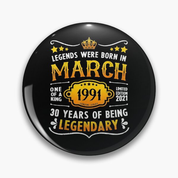 Item preview, 30 Years Old Men Gif March 1991 30th Birthday Gifts designed and sold by aguilaro.
