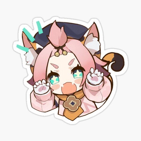 Item preview, Diona | Genshin Impact Sticker "Rawr" designed and sold by Asiapenguin.
