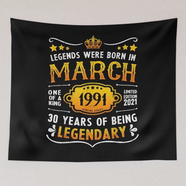 Item preview, 30 Years Old Men Gif March 1991 30th Birthday Gifts designed and sold by aguilaro.