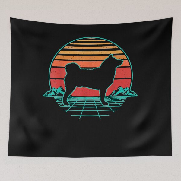 Item preview, Akita Dog Puppy Retro Vintage Sunset Gift designed and sold by aguilaro.