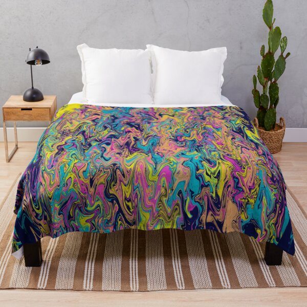 Item preview, Neon Beach Party Dream Vibes Swirl Liquid Abstract Art designed and sold by yourguyjohn.