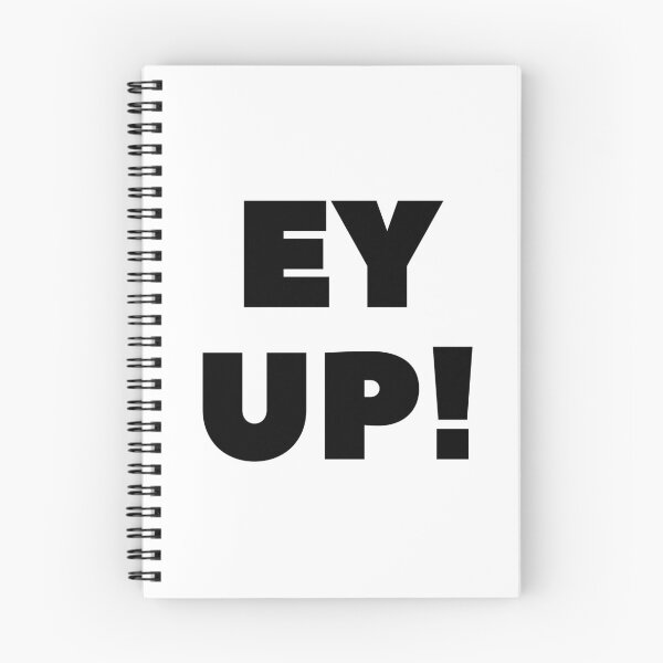 Item preview, Ey Up! design black designed and sold by ImpPrintsArt.