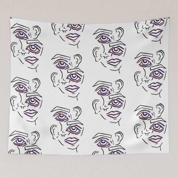 Item preview, Glitchy Face Line Drawing  designed and sold by Ashleylcoop.
