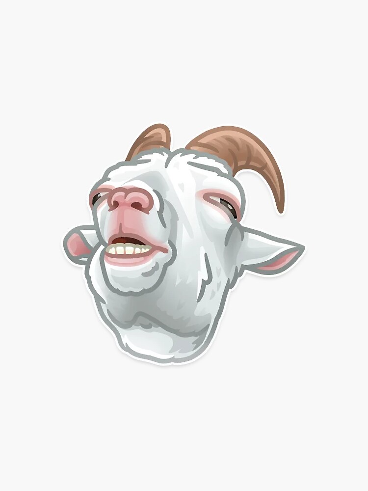 Aww Yiss Goat Face Sticker By Summerino Redbubble