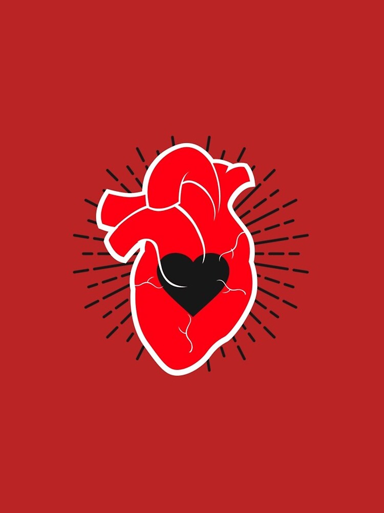 Thumbnail 4 of 4, iPhone Case, Black Heart designed and sold by RedsStickerShop.