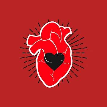 Artwork thumbnail, Black Heart by RedsStickerShop
