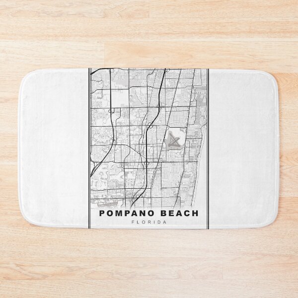 Item preview, Pompano Beach Map designed and sold by Tamas Das.