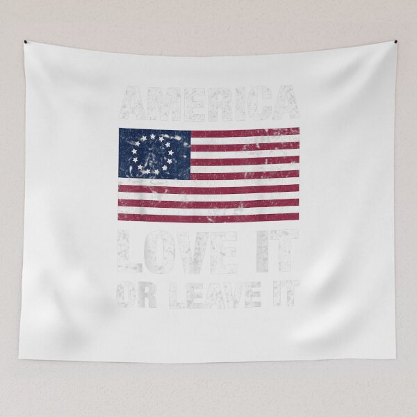 Item preview, Betsy Ross Flag with 13 Stars, America Love It or Leave it  designed and sold by XuXue.