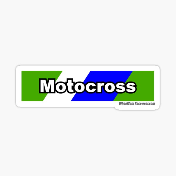 MOTOCROSS GREEN MULTI STRIPES Graphic (White Background) Sticker