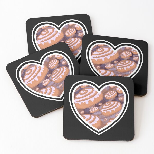 Item preview, Heart Symbol with Yummy Cinnamon Bun Pattern designed and sold by dylanxh.