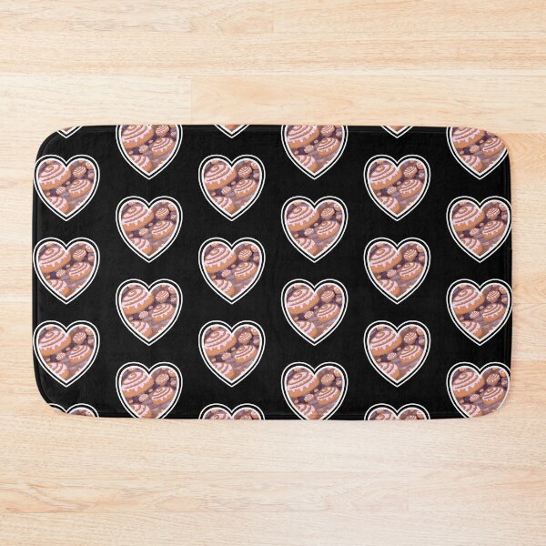 Item preview, Heart Symbol with Yummy Cinnamon Bun Pattern designed and sold by dylanxh.