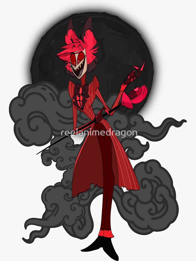 Alastor Radio Demon Hazbin Hotel Sticker For Sale By Reelanimedragon Redbubble