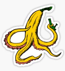 Bananen-Krake mit Bong Sticker