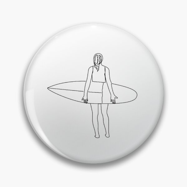 Item preview, Surfboard Line Drawing, Surf Illustration, Surf One Line Art designed and sold by clauceart.