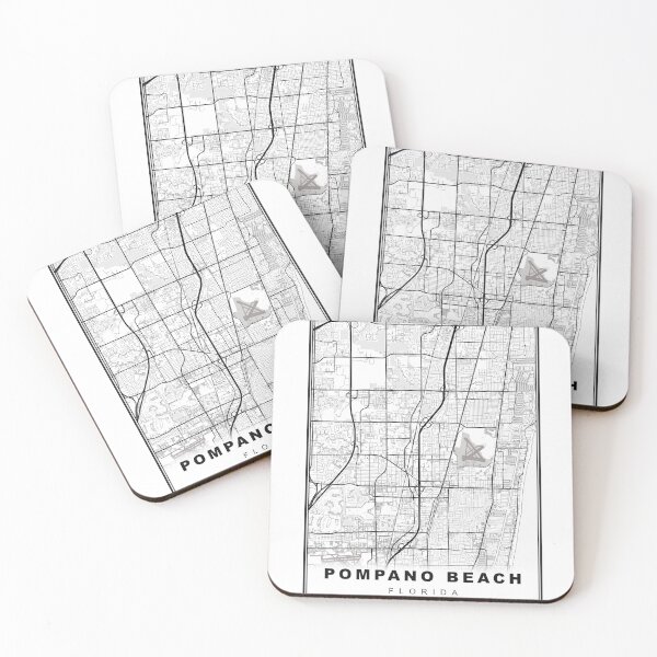 Item preview, Pompano Beach Map designed and sold by Tamas Das.