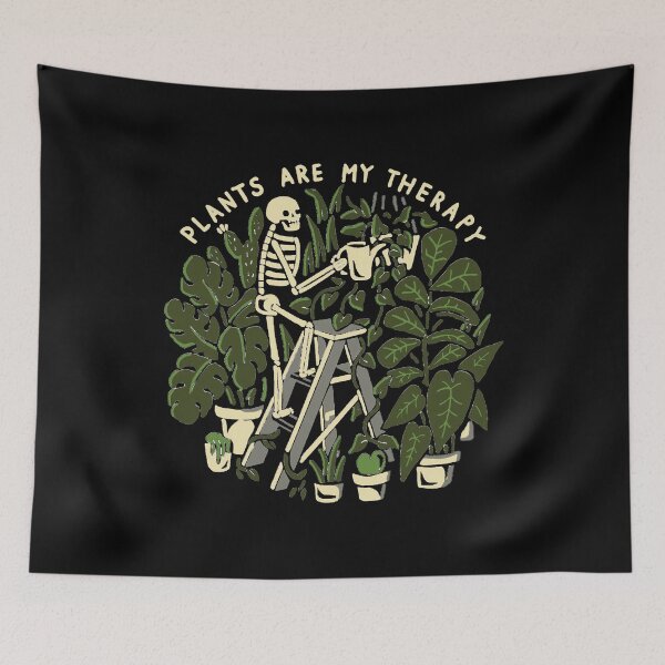 Item preview, Plants are my therapy skeleton designed and sold by AngelJames.