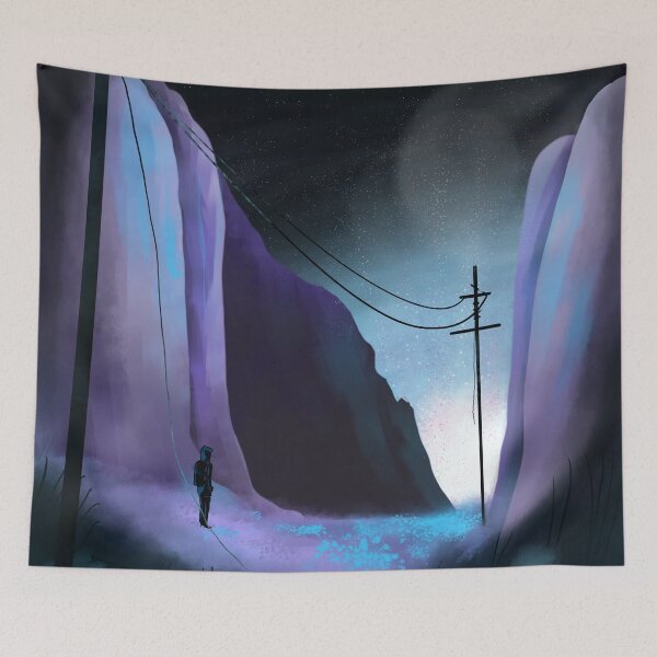 Item preview, landscape mountains night stars  designed and sold by The-overthinker.