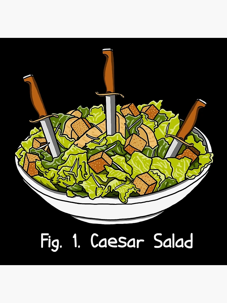 Caesar Salad Sticker, Funny Food Stickers